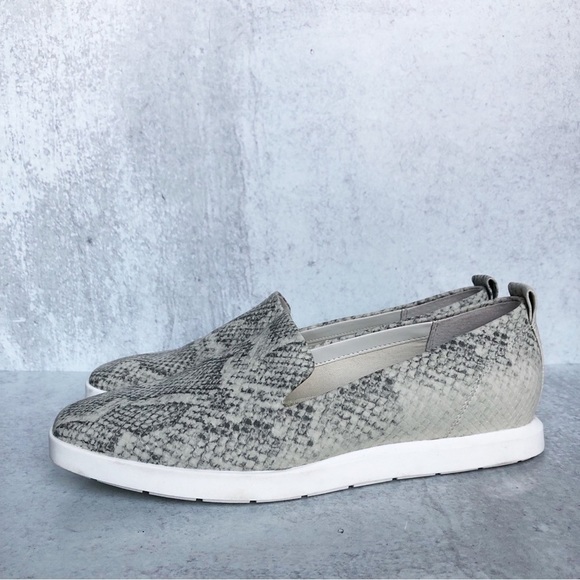 Franco Sarto Boston Snakeprint Women's Snake Print Loafers Gray Square Toe 8 - Picture 9 of 11